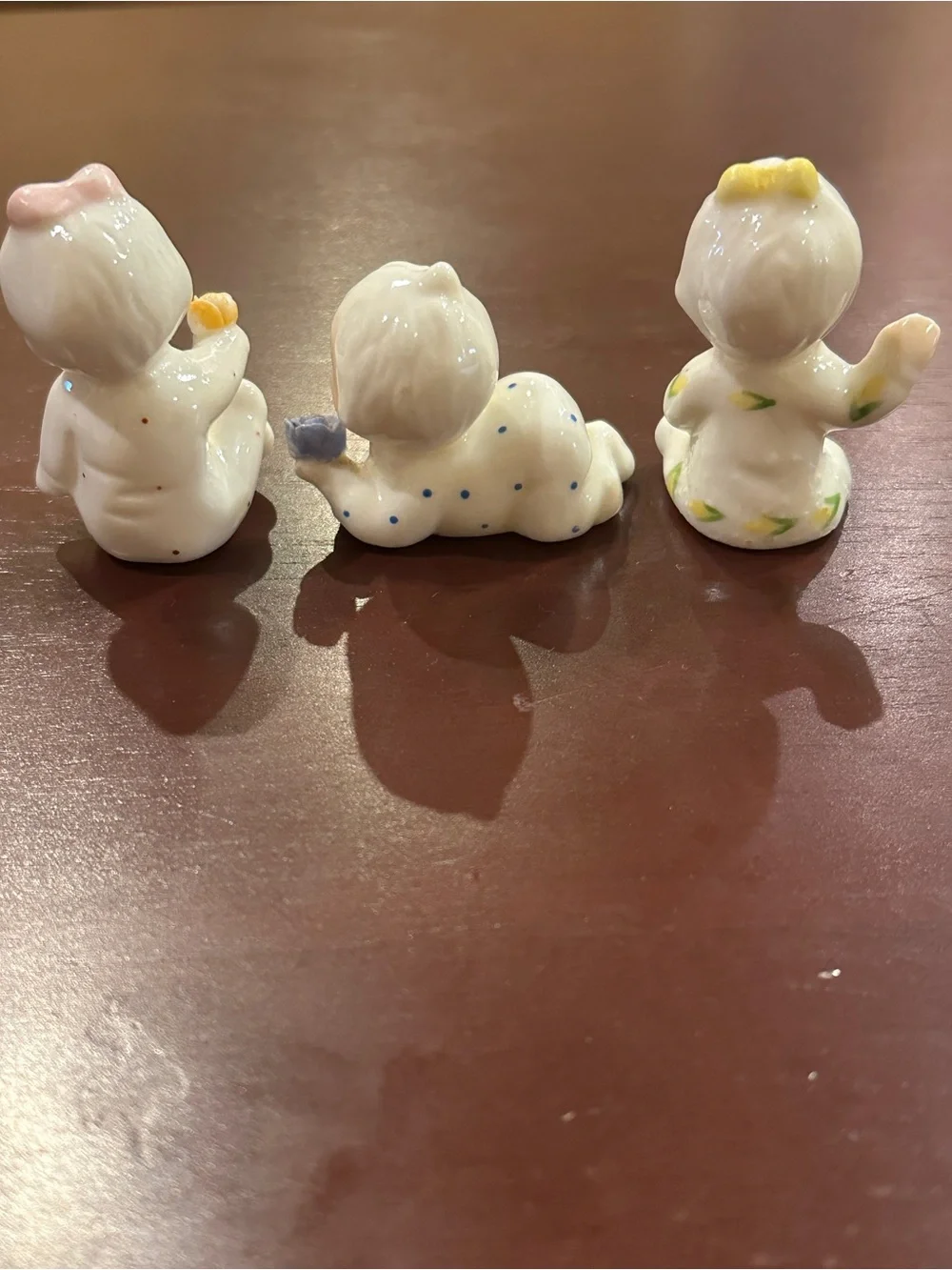Vintage Ceramic Baby Figurines Set of 3 Made in Taiwan